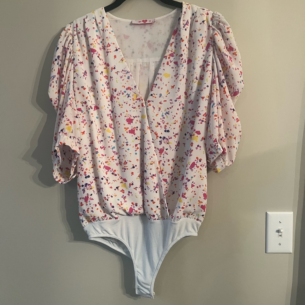 Buddy Love Multicolor Abstract Bodysuit